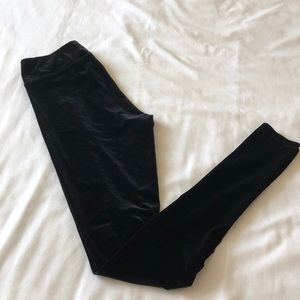 Suede style black leggings